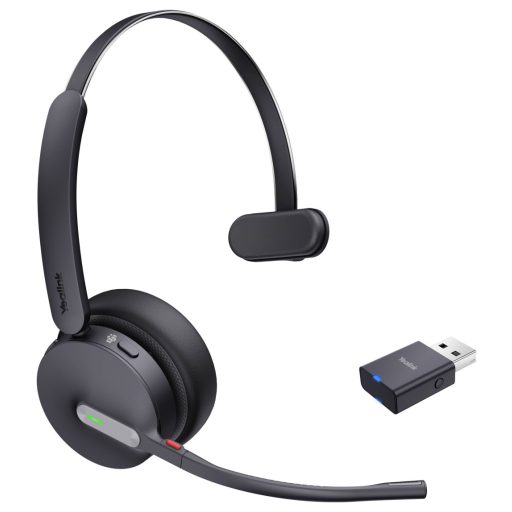 Yealink Yealink WH64 Hybrid Mono - Headset - On-Ear - DECT / Bluetooth On Ear headset Fekete