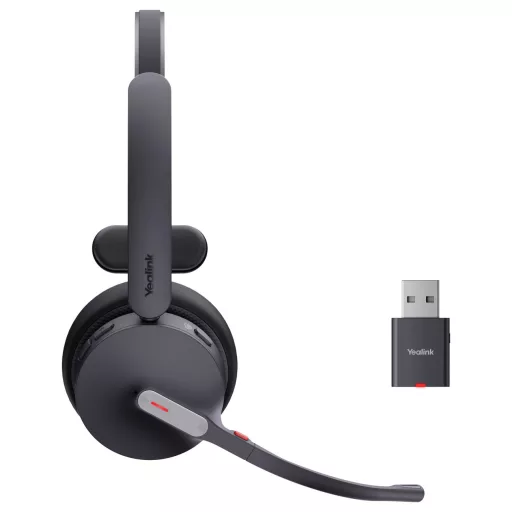 Yealink Yealink WH64 Hybrid Mono - Headset - On-Ear - DECT / Bluetooth On Ear headset Fekete