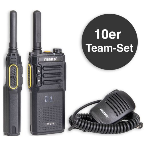 MAAS Elektronik Team-Set PT-375 KEP-360-K 150114 PMR készülék 10 részes készlet
