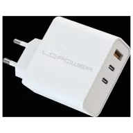   LC Power LC-GAN-65 USB-s töltőkészülék 65 W 2x USB-C®, 1x USB-A Power Delivery 3.0 Fehér Beltér GaN, Gyorstöltő, USB Power Delivery (USB-PD)