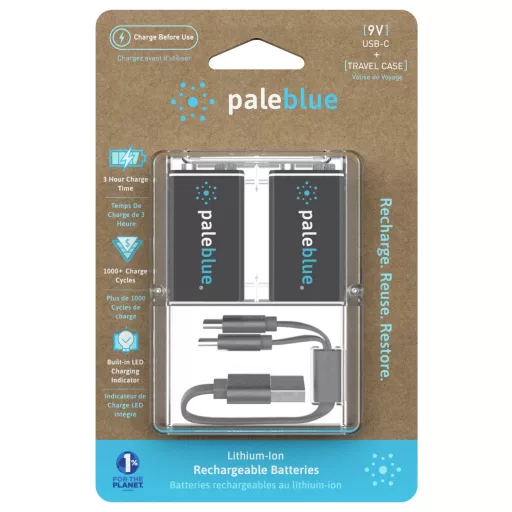 9 V-os akku Paleblue Lítiumion 9 V 500 2 db