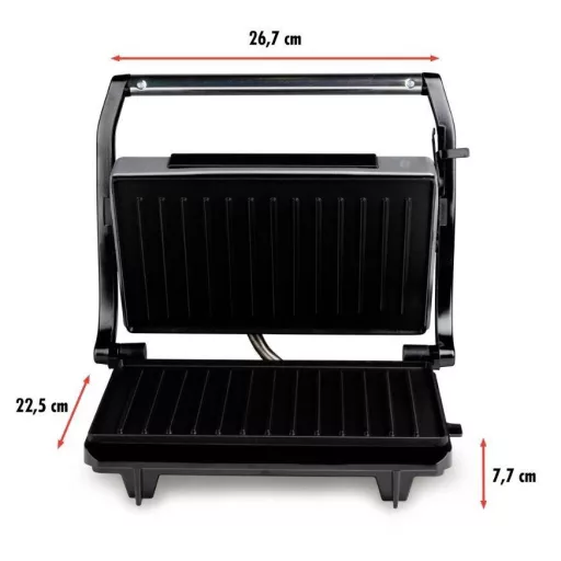 Alpina Switzerland 871125218207 Kontakt grill Elektromos Tapadásmentes bevonat, Összehajtható Fekete