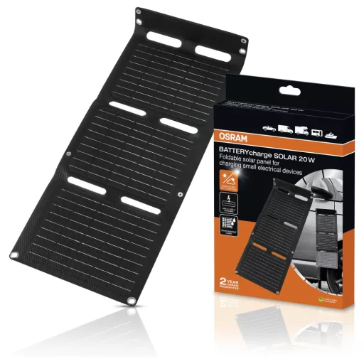 Osram Automotive BATTERYcharge SOLAR 20W INCL. USB Monokristályos napelem modul 20 W 5 V