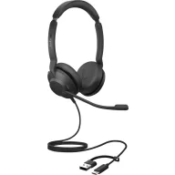   Jabra Evolve2 30 SE On Ear headset Vezetékes Stereo Fekete mikrofon zajelnyomás, Noise Cancelling Headset Telefon