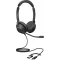 Jabra Evolve2 30 SE Telefon On Ear headset Vezetékes Stereo Fekete mikrofon zajelnyomás, Noise Cancelling Headset