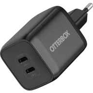   Otterbox Wall USB-s töltőkészülék 65 W 2x USB-C® PPS, Power Delivery 3.0, Power Delivery Fekete GaN, Kábel nélkül, Gyorstöltő