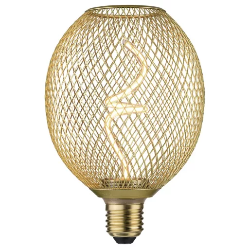 Paulmann 29259 LED E27 Gömb forma 4 W Borostyán (Ø x Ma) 110 mm x 160 mm 1 db