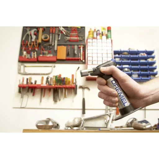 Dremel DREMEL 2200-5 Versaflame Gasbrenner/Lötkolben Gázforrasztó készlet Forrózáz dűzni, Forrasztóhegy 550 - 1200 °C Piezo gyújtóval