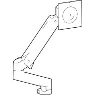   Ergotron 98-734-292 Rögzítő készlet 86,4 cm (34) Forgatható, Dönthető, Csuklóval mozgatható, Állítható magasságú
