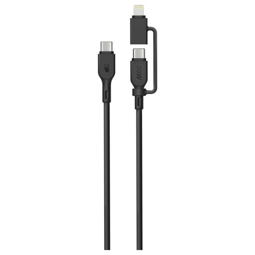 GP USB kábel USB-C®, Apple Lightning dugó 1.50 m Fekete GPCBCXBPBKUSB964