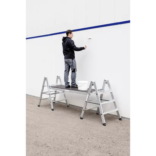 MUNK Günzburger Steigtechnik 050184 Alumínium Összehajtható fellépő Munkamagasság (max.): 2.99 cm 10.5 kg