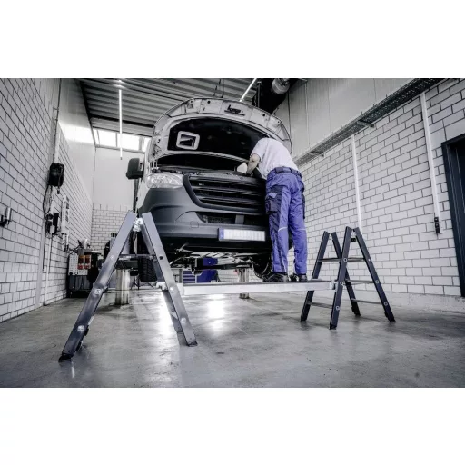 MUNK Günzburger Steigtechnik 050195 alumínium, bevonattal Összehajtható fellépő