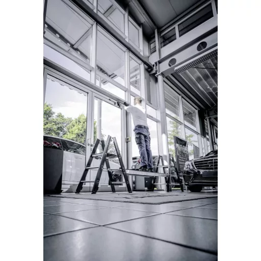 MUNK Günzburger Steigtechnik 050195 alumínium, bevonattal Összehajtható fellépő