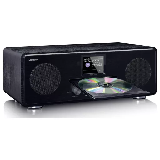 Lenco DAR-061BK - DAB+/FM-Radio mit CD-Player und Bluetooth CD-s rádió Fekete