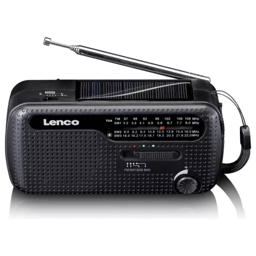 Lenco MCR-113BK Vészhelyzeti rádió Fekete