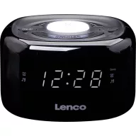   Lenco CR-12BK - FM-Radiowecker mit Nachtlicht - Schwarz Rádiós ébresztőóra