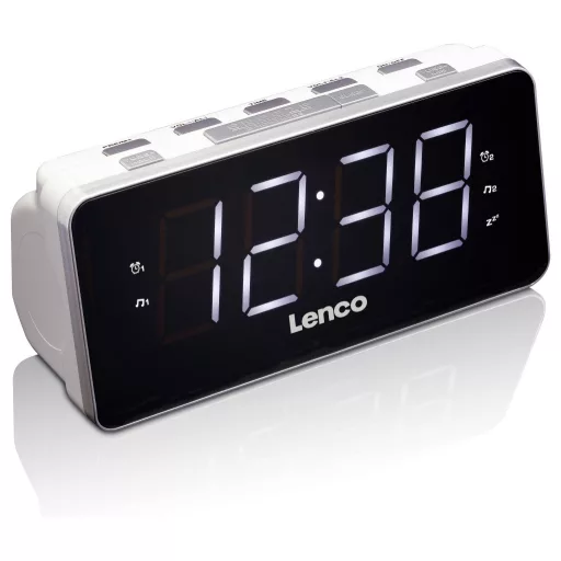 Lenco CR-18 Rádiós ébresztőóra Fehér