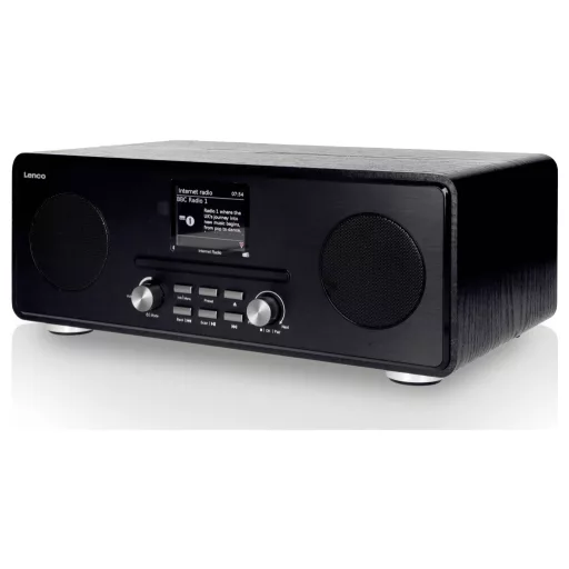 Lenco DIR-260BK Internet kofferrádió Fekete