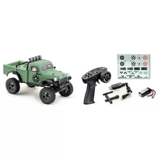 Hobby Plus Power WagonV2 1:18 Brushed RC modellautó Elektro Crawler 4WD RtR 2,4 GHz