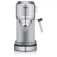   Severin KA 5997 Eszpresszó kávéfőző Króm (kefélt), Fekete 1350 W Tejhabosító fúvókával