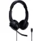 Kensington Over Ear headset Vezetékes Fekete Noise Cancelling Headset Számítógép
