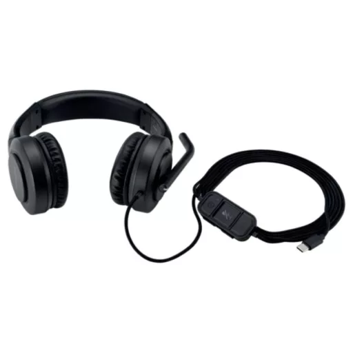 Kensington Over Ear headset Vezetékes Fekete Noise Cancelling Headset Számítógép