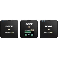   Rode Wireless GO II Rátűzhető Beszéd mikrofon Átviteli mód:USB Táskával, Szélvédővel, Vezetékkel Mikrofon TRS (3.5 mm jack) USB Fekete