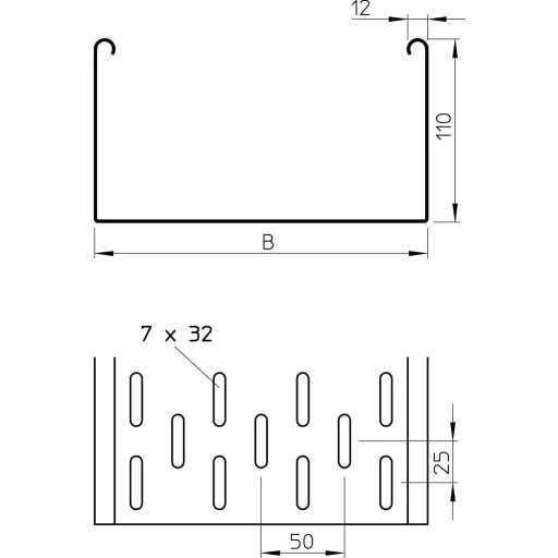 OBO Bettermann 6060307 Kábelgyűrű (H x Sz x Ma) 3 m x 300.00 mm x 110.00 mm 3 m