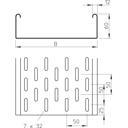 OBO Bettermann 6056148 Kábelgyűrű (H x Sz x Ma) 3 m x 100.00 mm x 60.00 mm 3 m