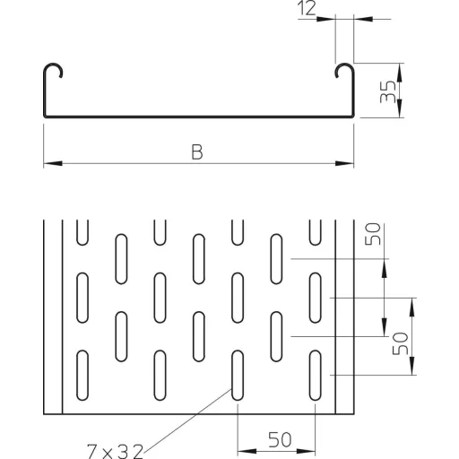 OBO Bettermann 6053203 Kábelgyűrű (H x Sz x Ma) 3 m x 200.00 mm x 35.00 mm 3 m