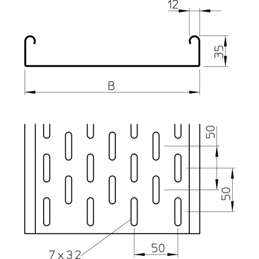OBO Bettermann 6053300 Kábelgyűrű (H x Sz x Ma) 3 m x 300.00 mm x 35.00 mm 3 m