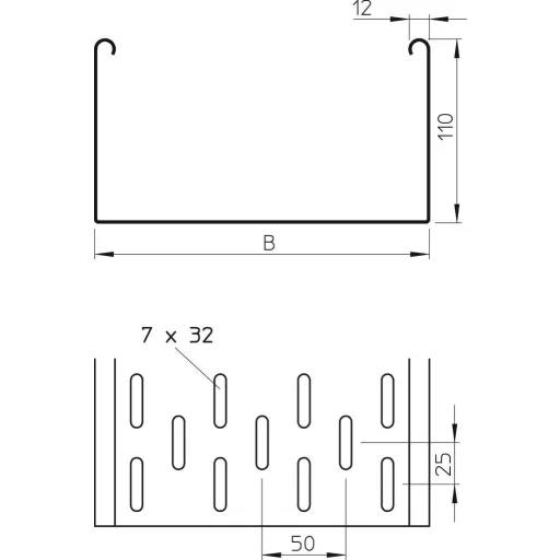 OBO Bettermann 6060528 Kábelgyűrű (H x Sz x Ma) 3 m x 550.00 mm x 110.00 mm 3 m