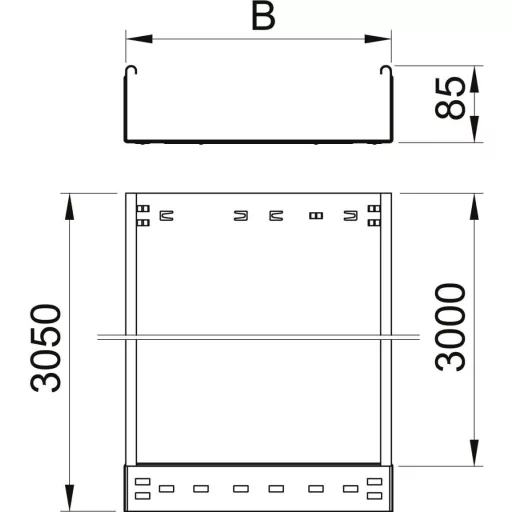 OBO Bettermann 6059768 Kábelgyűrű (H x Sz x Ma) 3 m x 300.00 mm x 85.00 mm 3 m