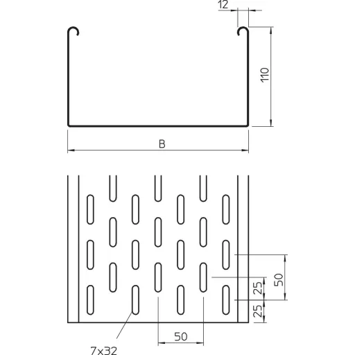OBO Bettermann 6061303 Kábelgyűrű (H x Sz x Ma) 3 m x 300.00 mm x 110.00 mm 3 m