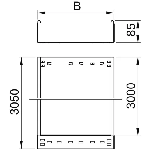 OBO Bettermann 6059318 Kábelgyűrű (H x Sz x Ma) 3 m x 500.00 mm x 85.00 mm 3 m