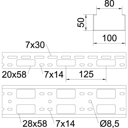 OBO Bettermann 6075304 Kábelgyűrű (H x Sz x Ma) 3 m x 100.00 mm x 50.00 mm 3 m