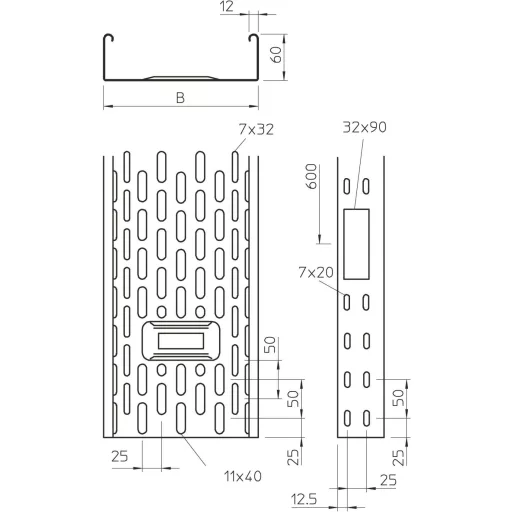 OBO Bettermann 6087116 Kábelgyűrű (H x Sz x Ma) 3 m x 100.00 mm x 60.00 mm 3 m
