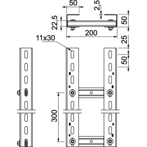OBO Bettermann 6010004 Függőleges létra 3 m