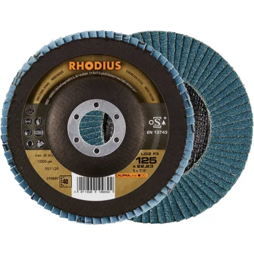 Rhodius 210697 LGZ F3 Felületcsiszoló korong Nemesacél, Acél 10 db