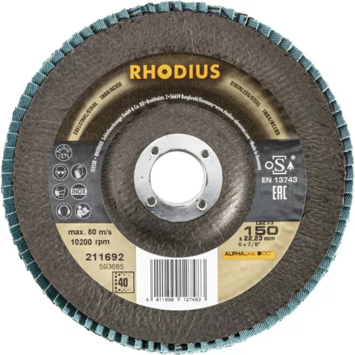 Rhodius 211692 LSZ F3 Felületcsiszoló korong Nemesacél, Acél 10 db