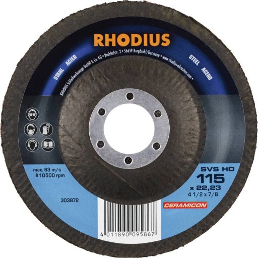 Rhodius 303872 RHODIUS SVS HD, 10 db tisztító polár 115 x 22,23 mm, eltolás, TOPline univerzális használatra 10 db