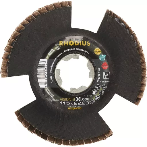 Rhodius 211401 VISION SPEED X-LOCK Felületcsiszoló korong Nemesacél, Acél, Nem vastartalmú fém 10 db