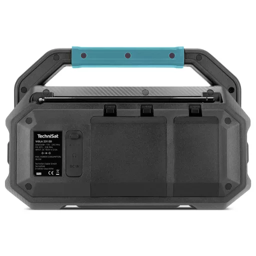 TechniSat VIOLA 231 OD Építkezési rádió DAB+, URH DAB+, URH, Bluetooth® Fröccsenő víz ellen védett Fekete