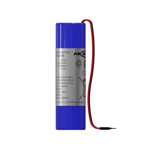Ansmann 1S1P Akkupack 1x 18650 Kabel Li-Ion 3.63V 3500mAh Akkucsomag Lítiumion 3.63 V 3500 mAh