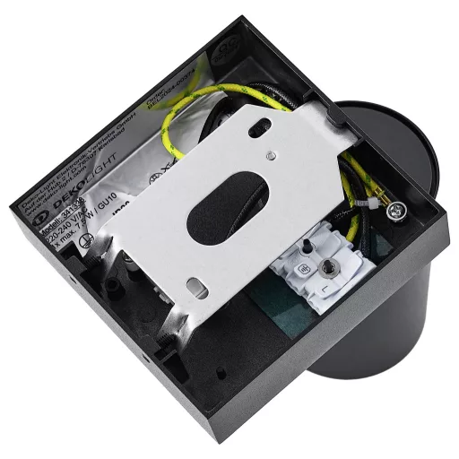 Deko Light Can Tilt eckig, 1x 7,5 W GU10, Schwarz 341338 Falra építhető lámpa GU10 7.5 W Fekete