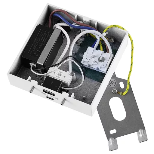 Deko Light Can Tilt eckig USB, 1x 7,5 W GU10, Weiß 341339 Falra építhető lámpa GU10 7.5 W Fehér
