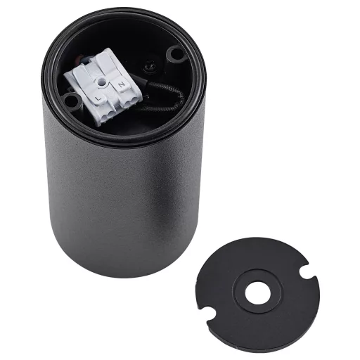 Deko Light 348244 Can IP44, 1x 7,5 W GU10, Schwarz Mennyezetre építhető lámpa GU10 7.5 W Fekete