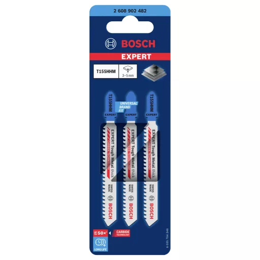 Bosch Accessories 2608902482 EXPERT Tough Metal vastag T155HHM szúrófűrészlap, 3 db 3 db