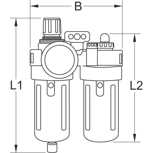 KS Tools 512.5050 COMPETITION Druckluft-Wartungseinheit Sűrített levegős karbantartó egység