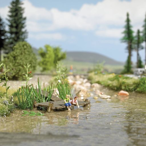 Busch H0 Akciókészlet halak etetéséhez Építőkészlet